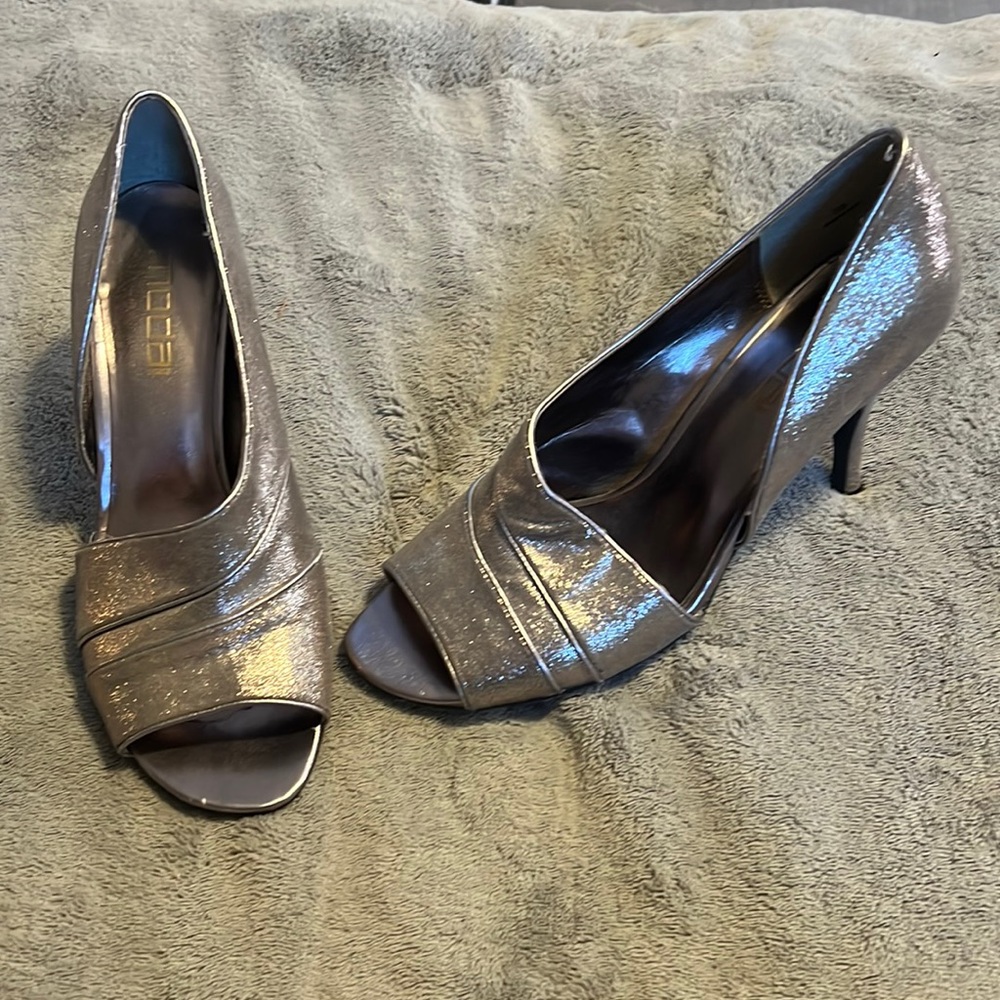 Moda Spana Silver Sparkle Heels